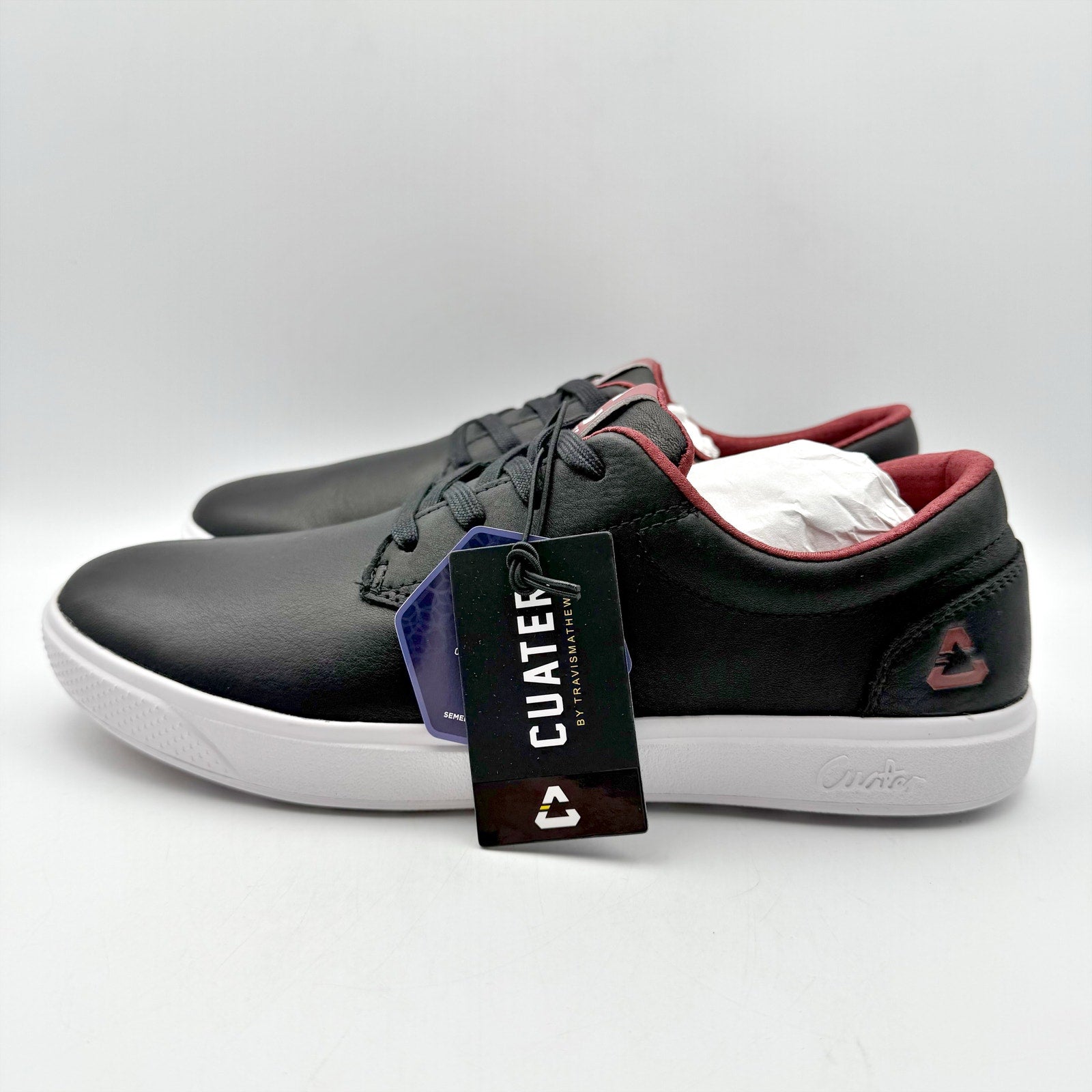 Travis Mathew Mens Wildcard Golf Sneaker US 9.5 EU 42.5 Black Leather