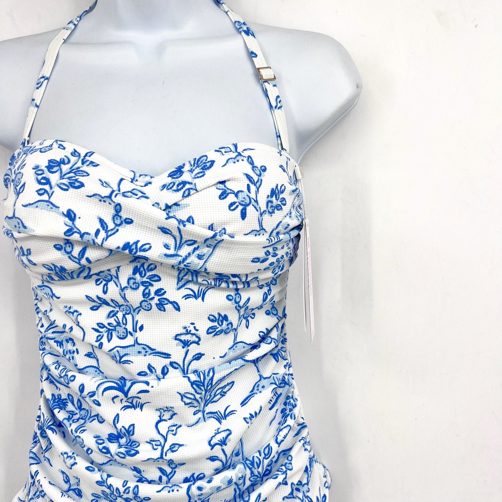 LILLY PULITZER Women's Flamenco Tankini Top Size 2 Resort White Tall Tales NWT