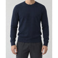 ACTIVE CASHMERE Men's Cashmere Sweater Small Navy Blue Long Sleeve NWT