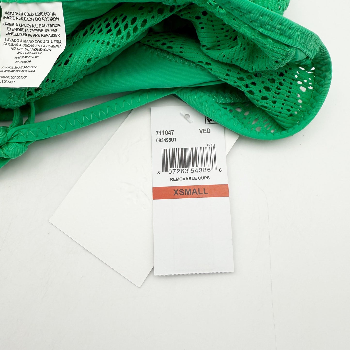 BECCA SWIM Women's Color Play Plunge One Piece Swimsuit Green Verde XS