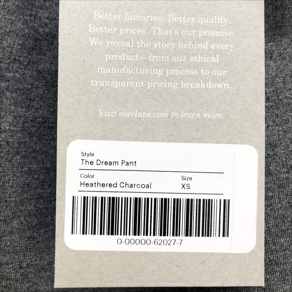 Everlane Womens The Dream Pants XS Heathered Charcoal Grey Soft Double Knit NWT