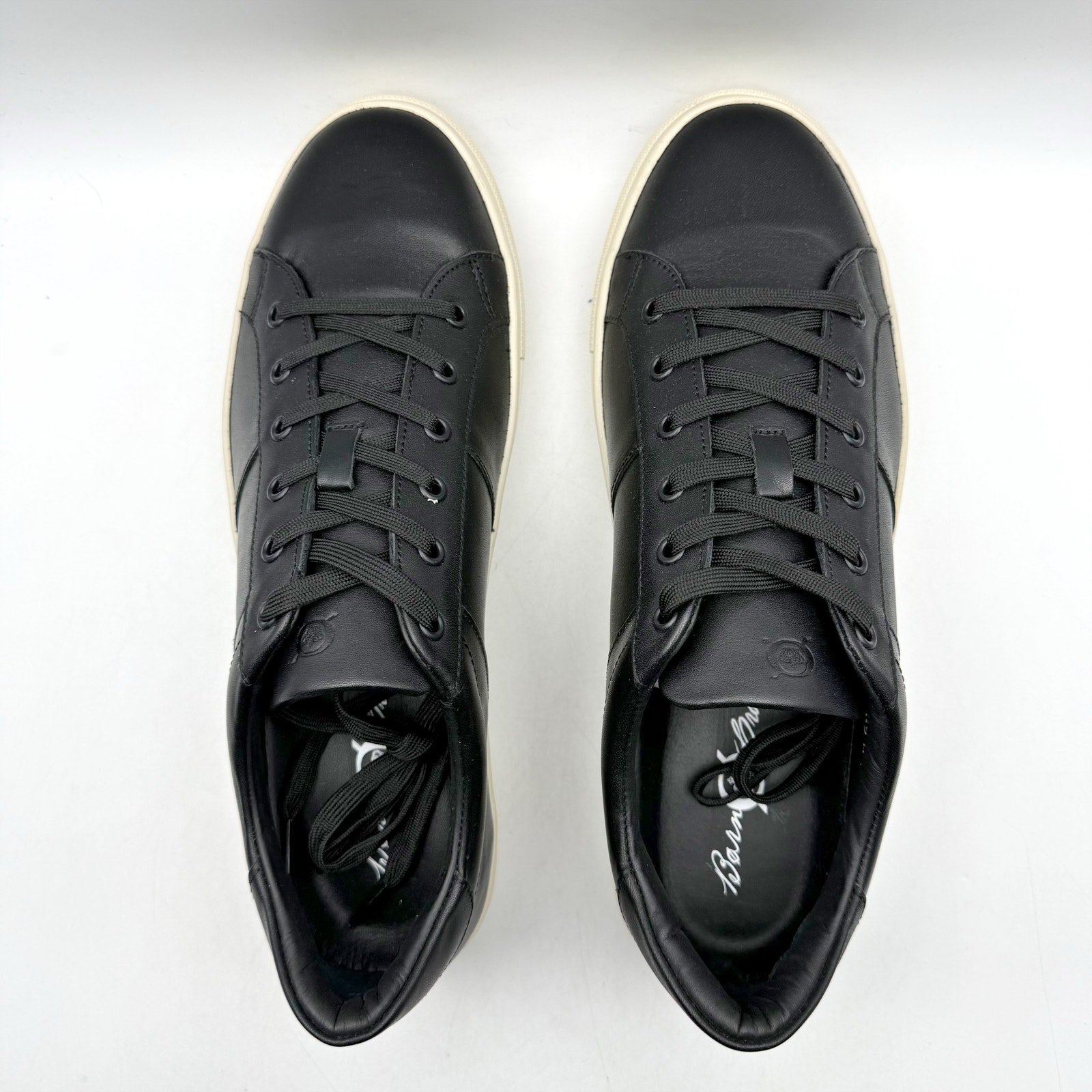 Born Mens Reserve Low Top Sneaker US 9.5 M EU 42.5 Black Leather Lace-Up NIB