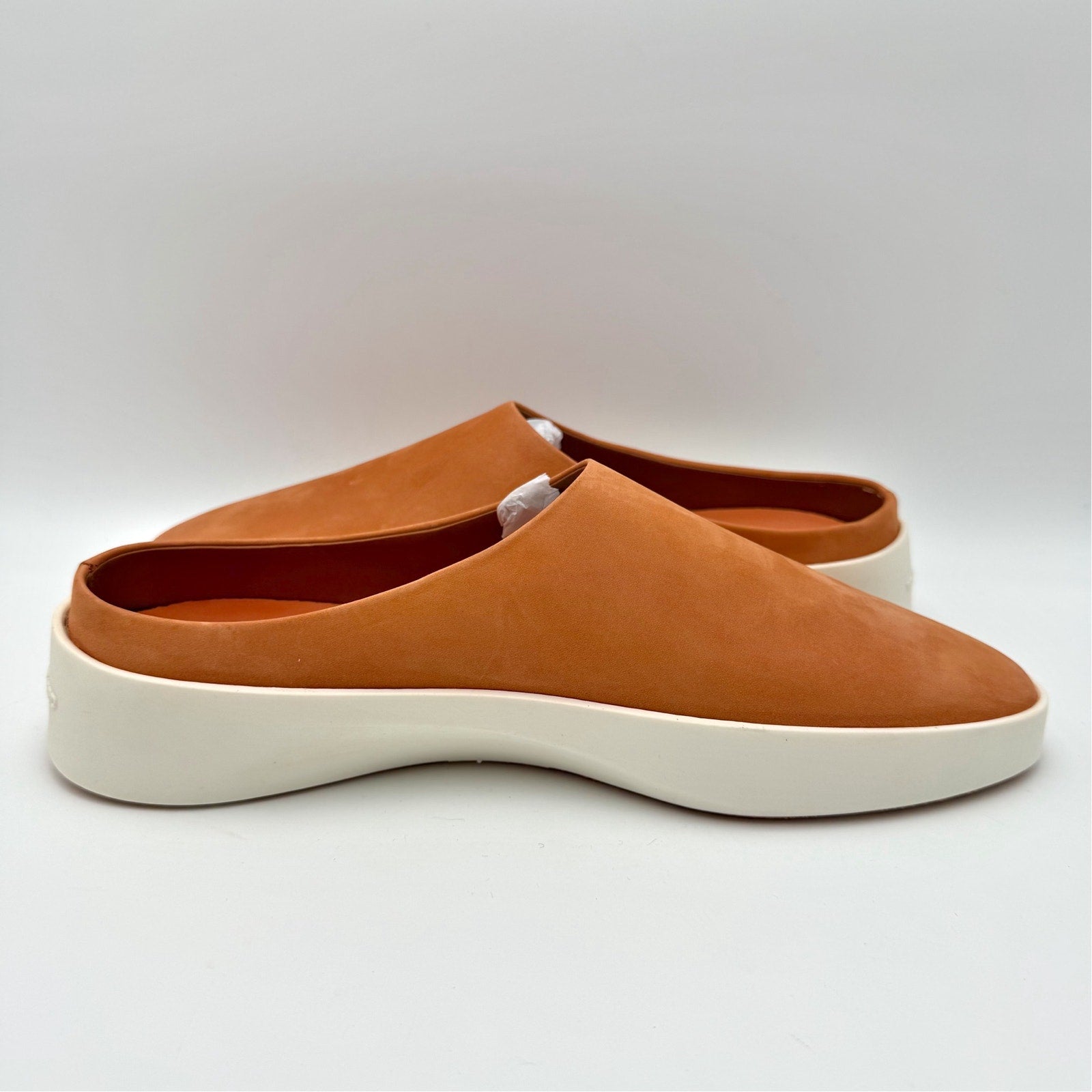 Wolf & Shepherd Cruise Mule Slip On Shoes Mens 8 Womens 10 Orange Suede NIB