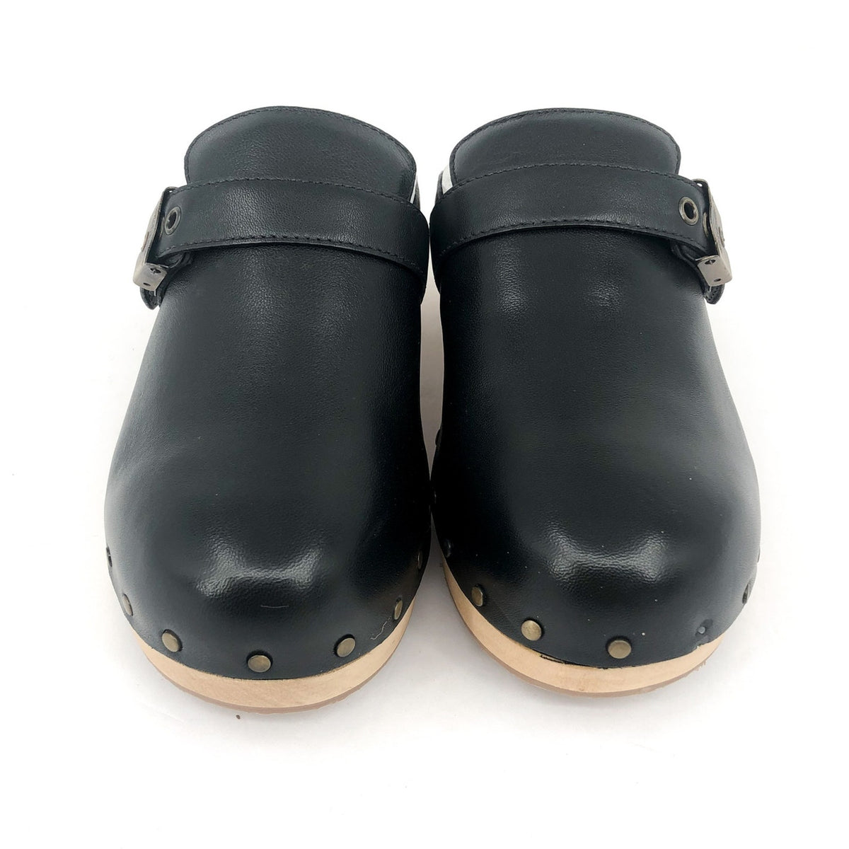 DR SCHOLL'S Women’s Original Clogs Size 6M Black Nubia Leather NWOB