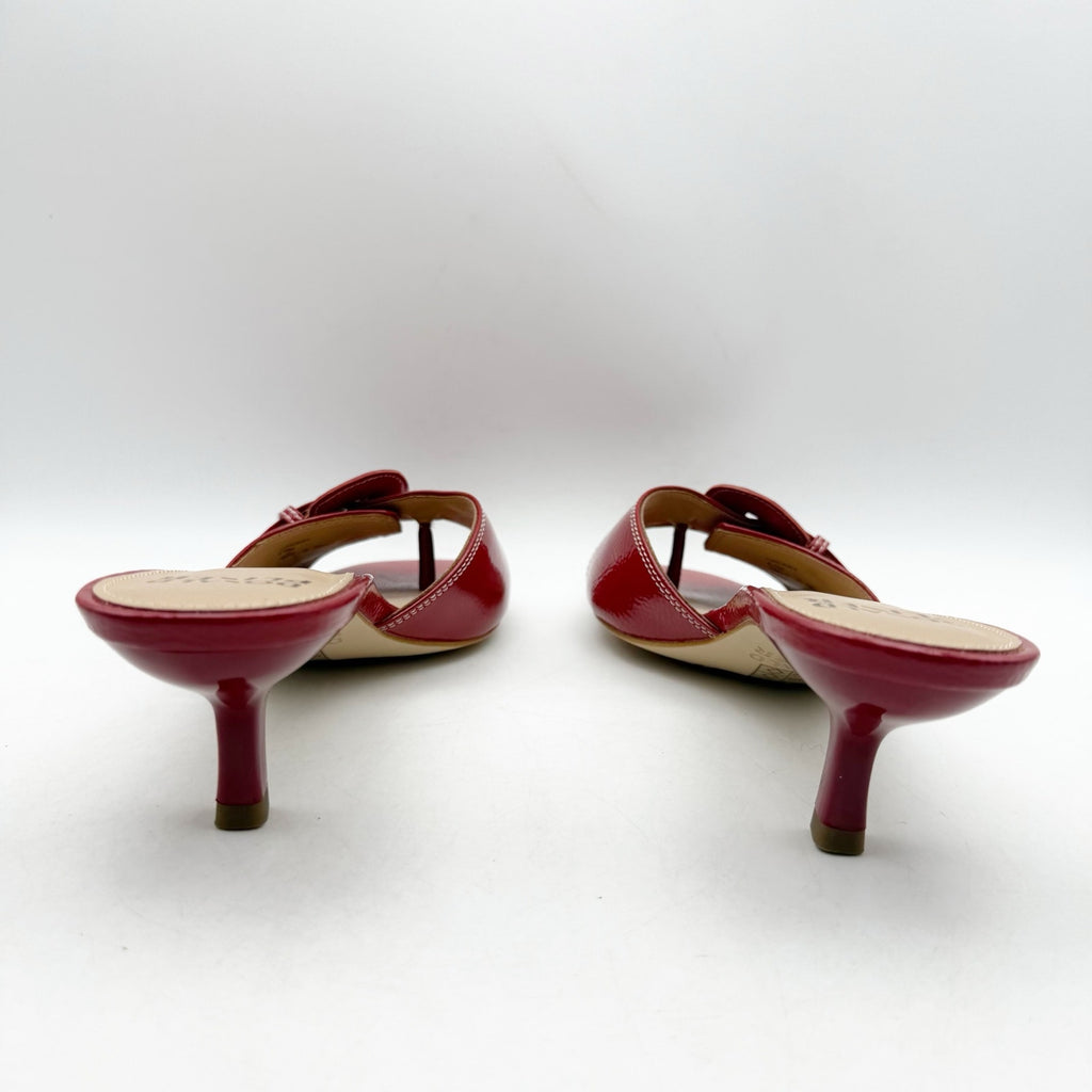 Donald Pliner Womens Cherry Heeled Sandal US 8.5 M Red Patent Leather NWOB