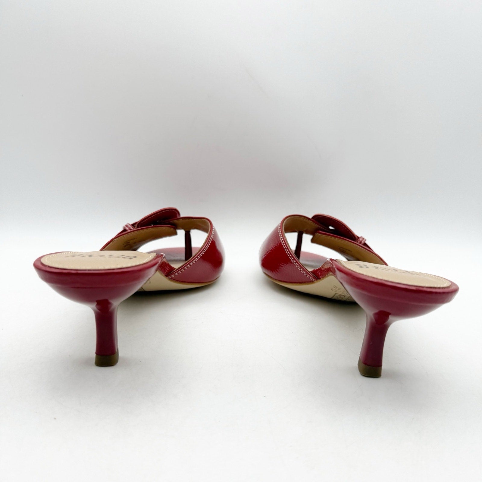 Donald Pliner Womens Cherry Heeled Sandal US 8.5 M Red Patent Leather NWOB