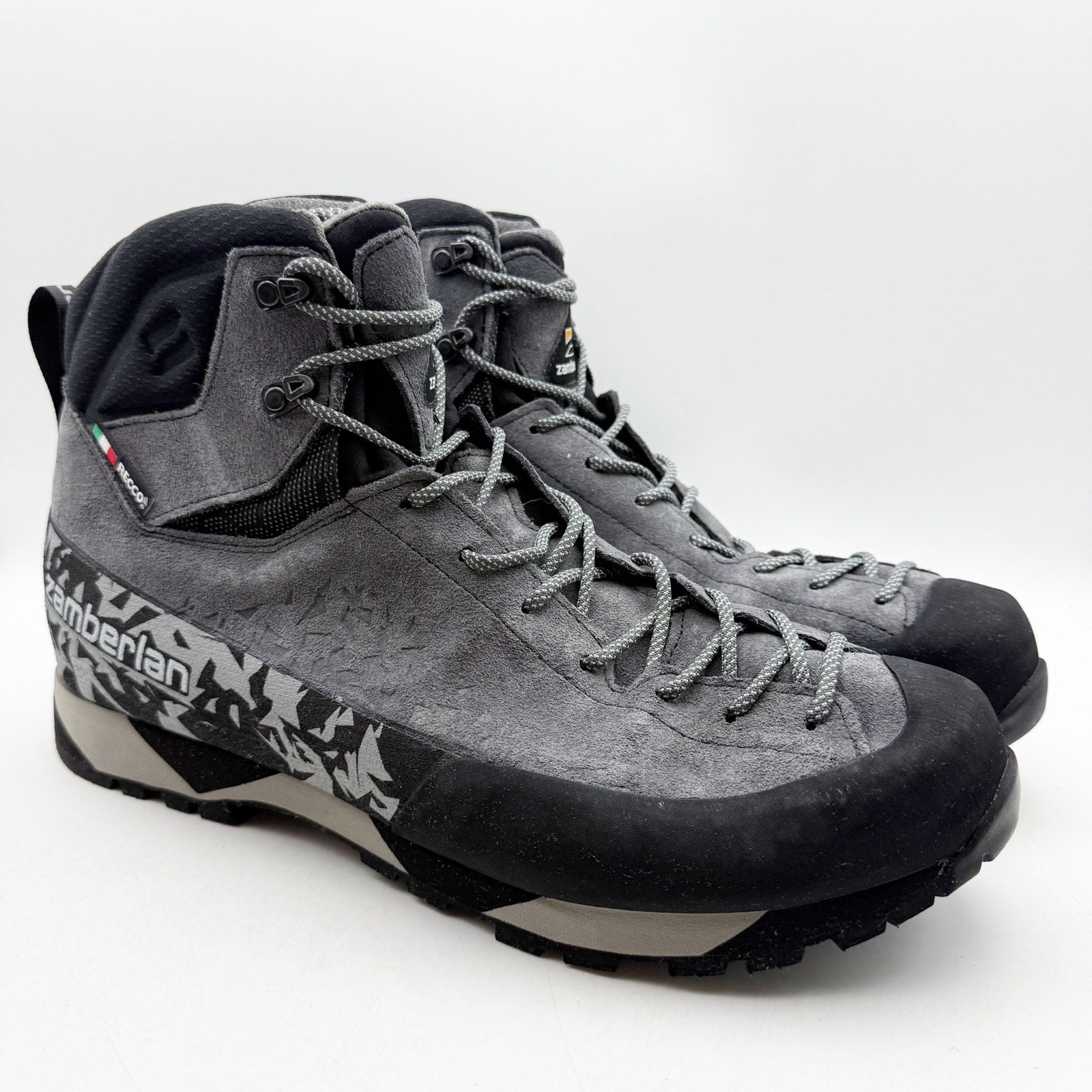 Zamberlan Mens Salathe' Trek GTX RR Hiking Boots US 13 EU 45 Grey Suede WP NWOB