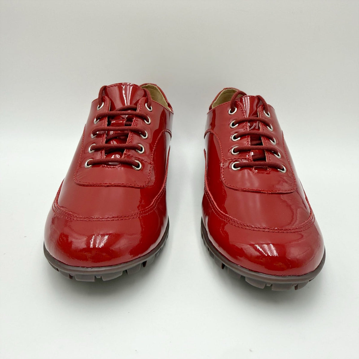 Marc Joseph New York Womens Hampton Golf Shoes Size 7.5 Red Patent Leather NIB