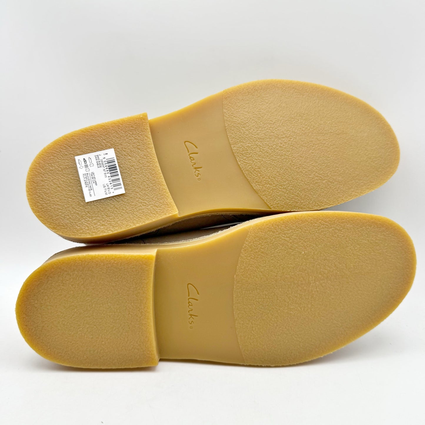 Clarks Mens Desert Coal Chukka Boots US 7.5 M EU 40 Stone Taupe Suede NIB