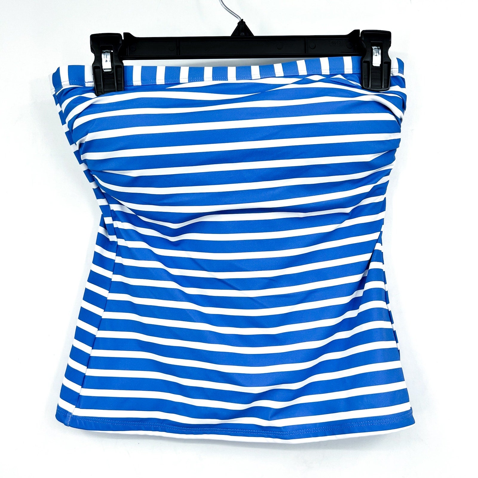 TOMMY BAHAMA Coastline Stripe Bandeau Tankini Top Small Blue White NWOT
