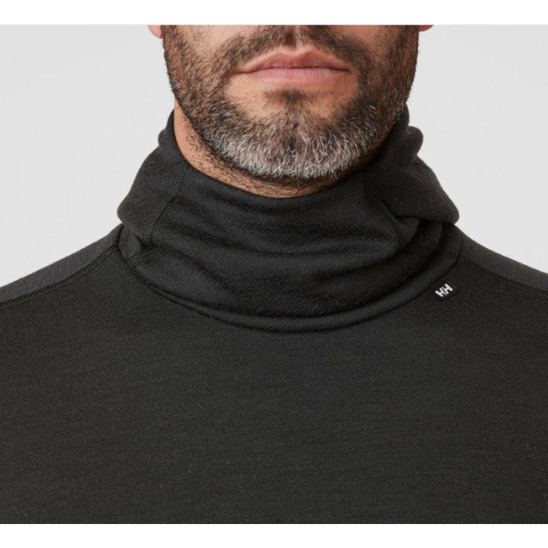 HELLY HANSEN Men's Lifa Merino Midweight Hoodie Small Black Long Sleeve NWT