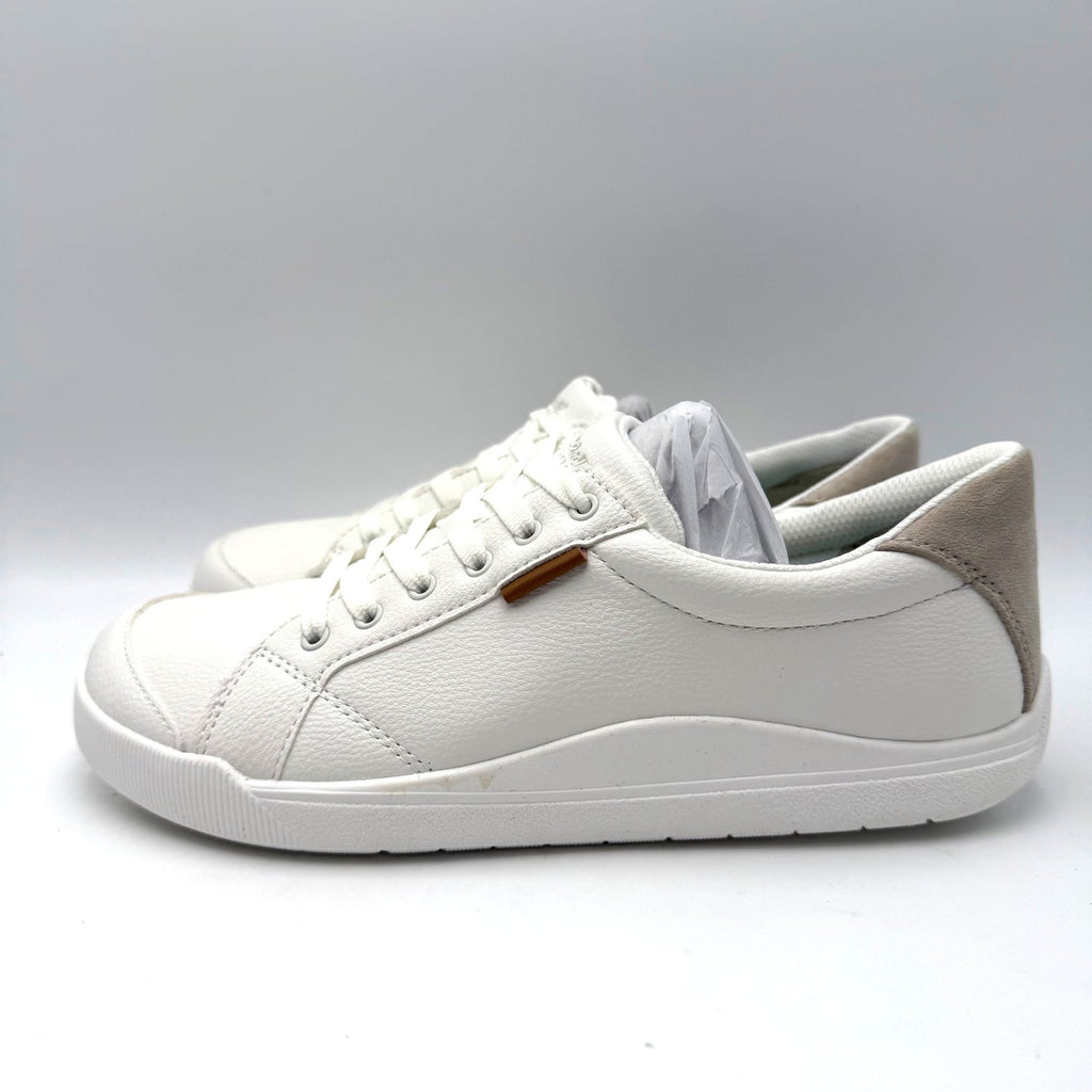 Dr. Scholl's Womens Be Bright Sneakers Size 8 Wide EU 38.5 White Oyster Grey NIB