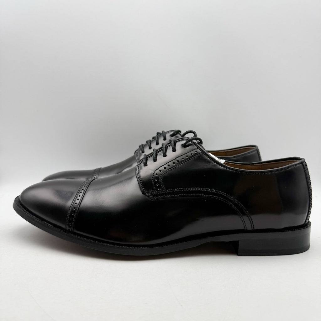 Johnston & Murphy Mens Bradford Oxford Shoes US 13 EEE Black Patent Leather NWOB