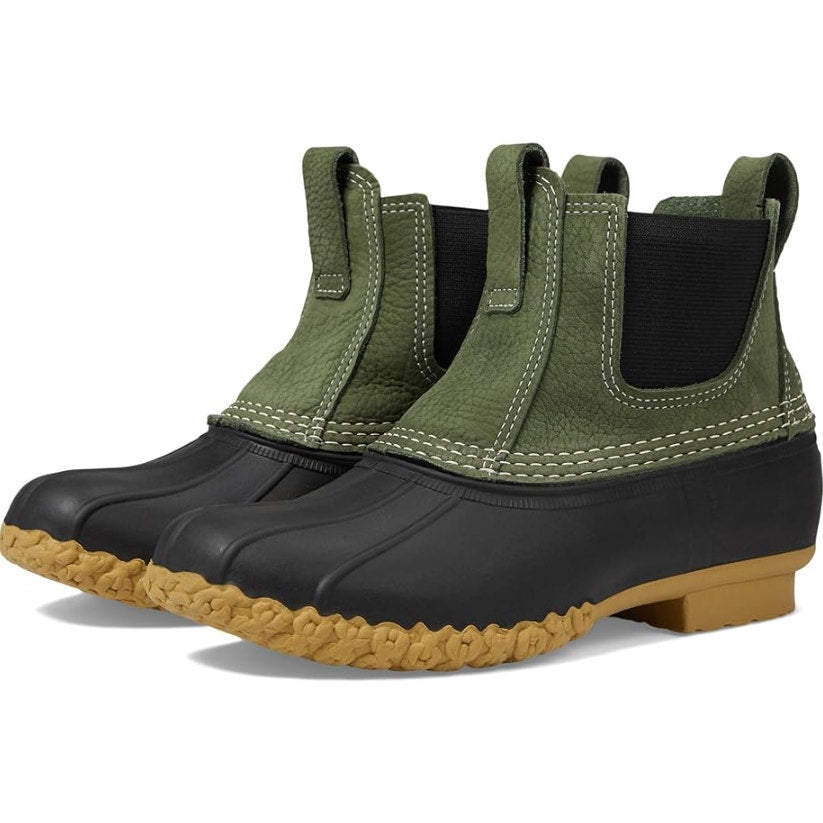 L.L. BEAN Womens Bean 6.5" Chelsea Boots US 9 M Sage Gum Leather NWOB