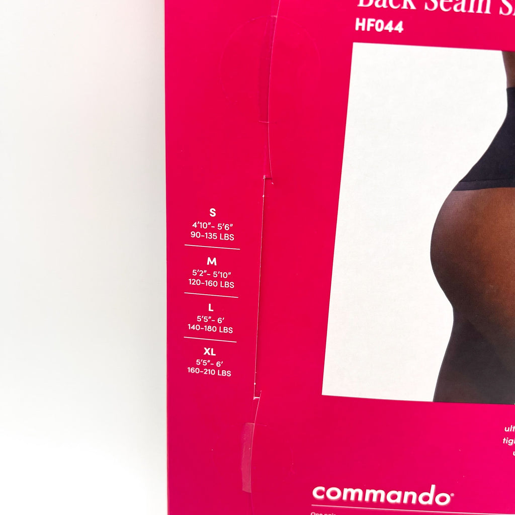 COMMANDO Women's The Essential Back Seam Sheer Tights Large Black Pantyhose NWT
