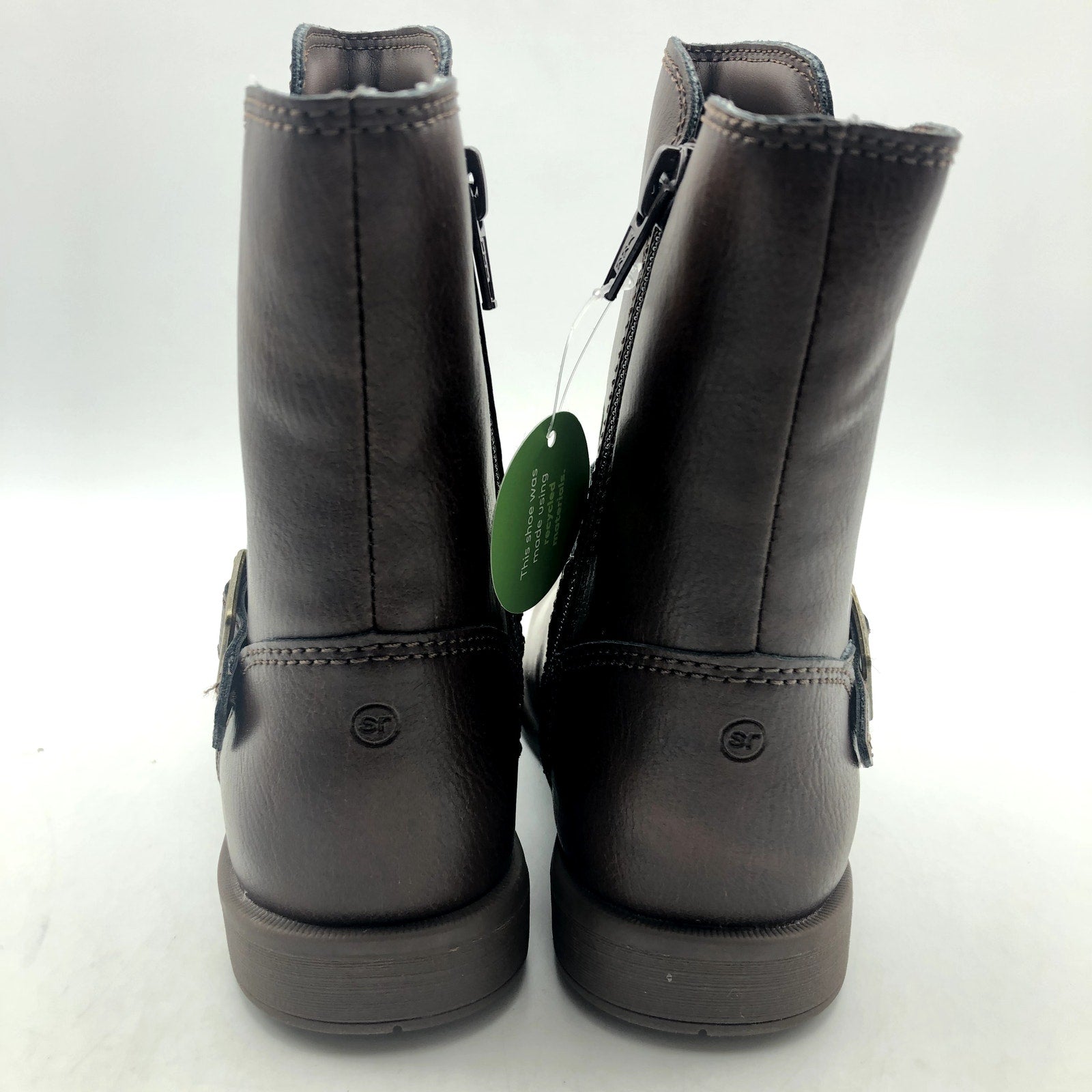 Stride Rite Girls SR Lizz Boots Size 10 Toddler Shoes Brown Faux Leather NIB