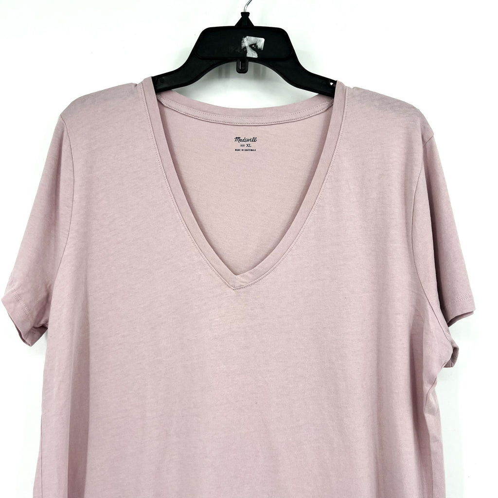 MADEWELL Women's Northside V-neck Tee XL Purple Classic Lilac Short Sleeve NWT