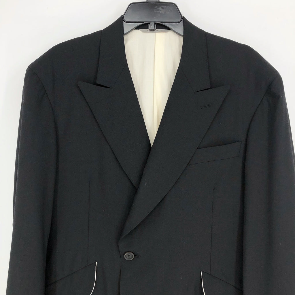CANALI Travels Sport Coat Jacket US 42R IT 52R Black Wool 8ON8 Stretch NWOT