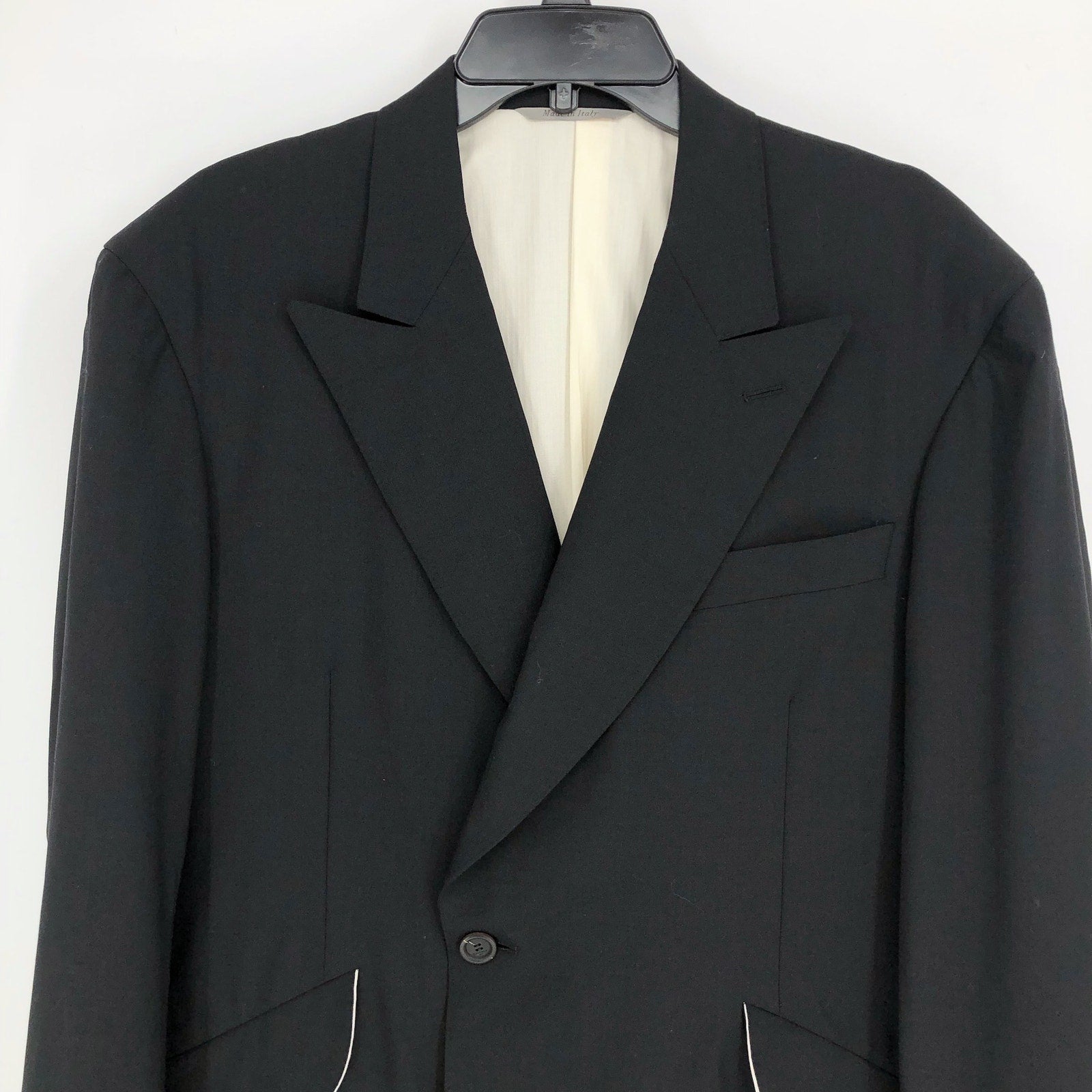 CANALI Travels Sport Coat Jacket US 42R IT 52R Black Wool 8ON8 Stretch NWOT