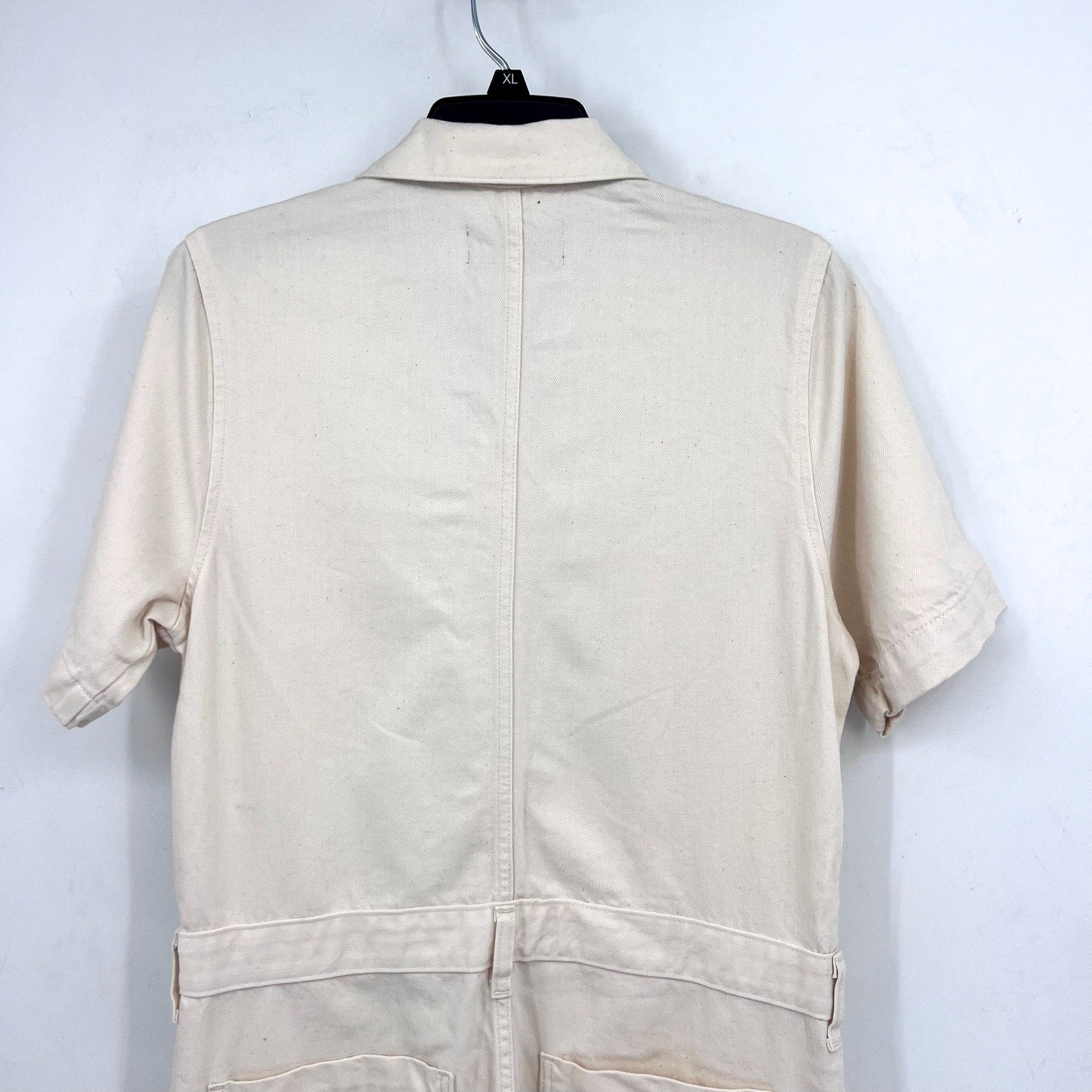 EVERLANE Women's The Supersoft Jean Coverall Size 6 Cream Jumspsuit NWT
