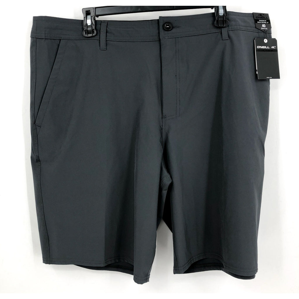 O'NEIL Men's Loaded 2.0 Hybrid Shorts Size 40 Large Gray Charcoal Flat Front NWT