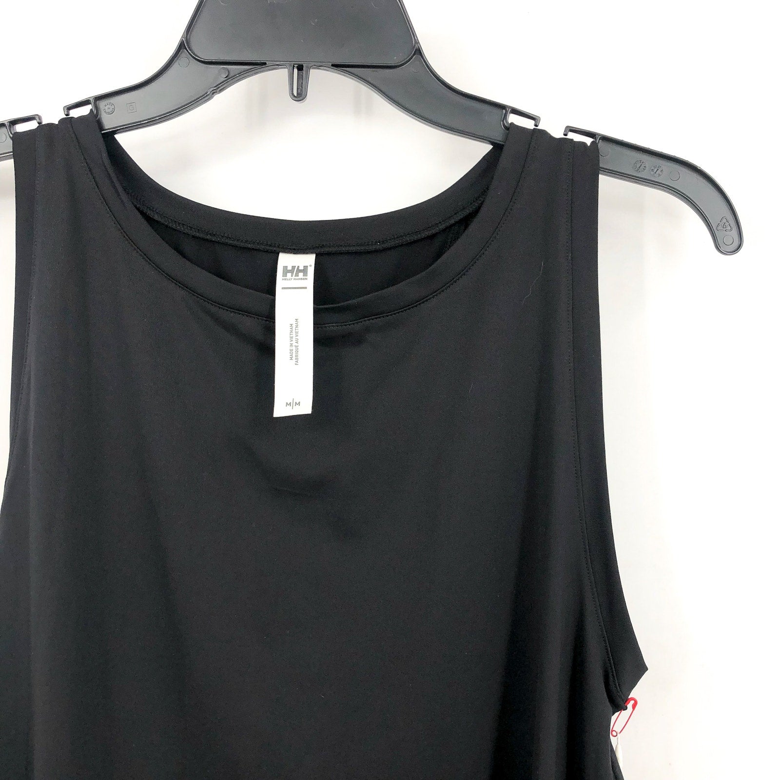 HELLY HANSEN Women's Tech Split Back Tank Top Medium Black Sleeveless NWT
