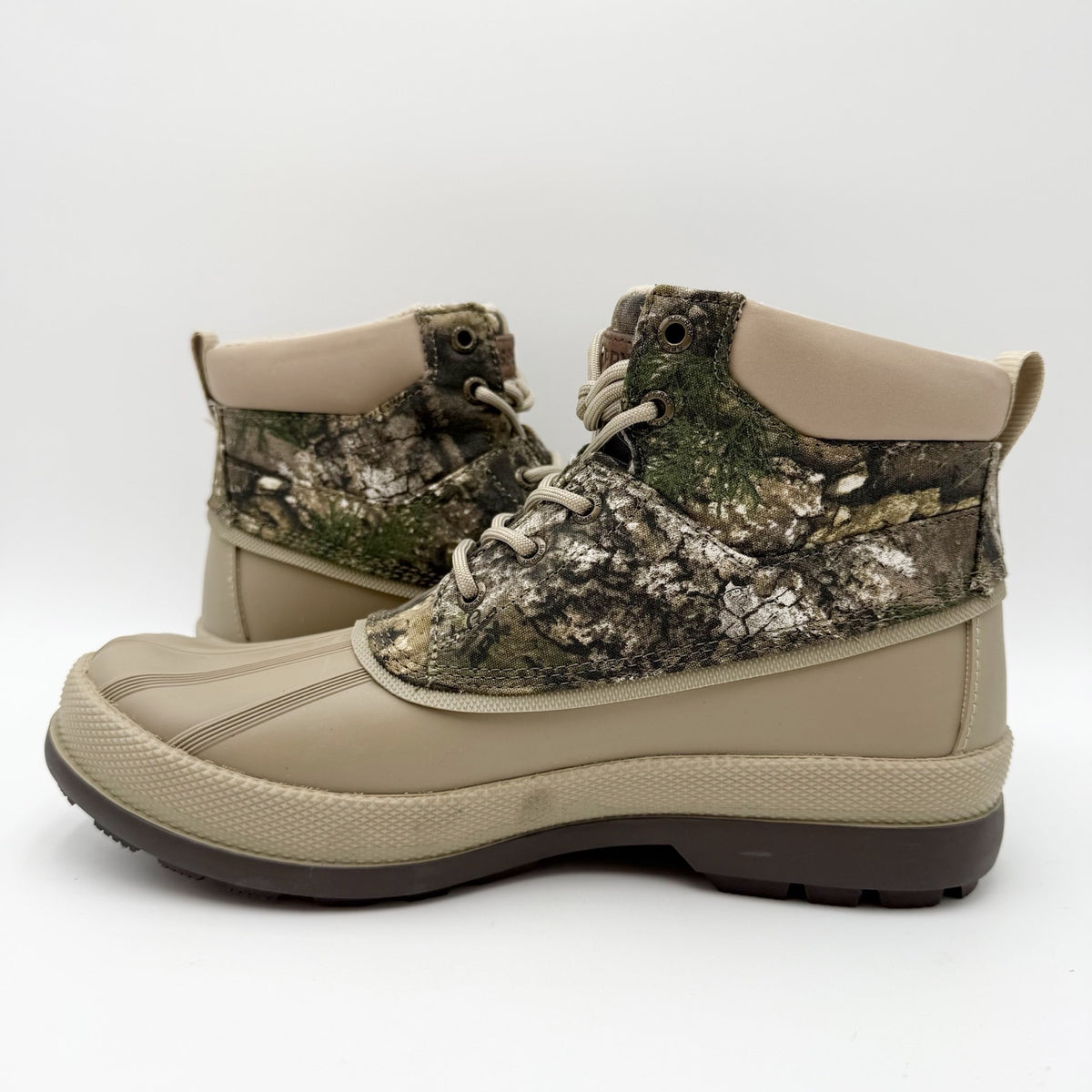Sperry Mens Coldbay Chukka Realtree Duck Boots Size 8 M Green Tan Waterproof NIB