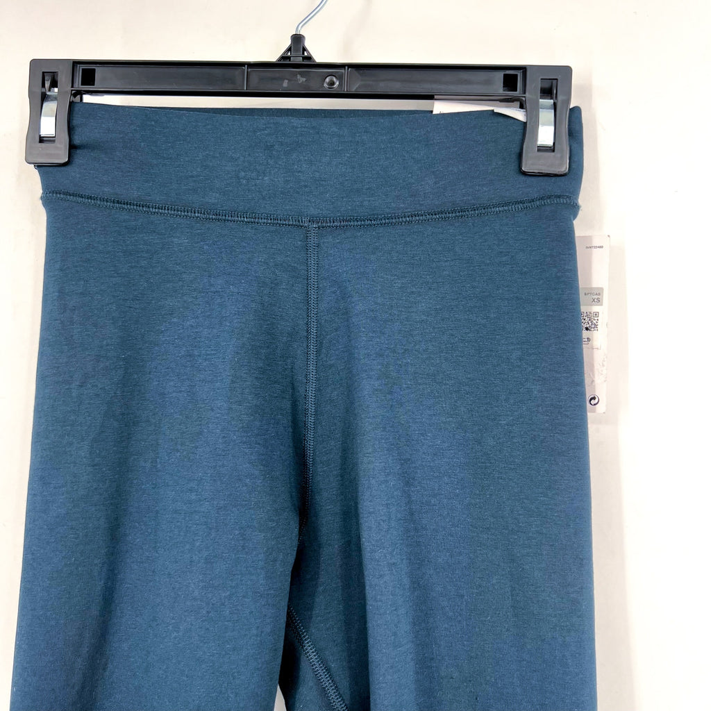 Nike Womens Logo Full Length Leggings XS Navy Blue Athletic High-Waisted NWT