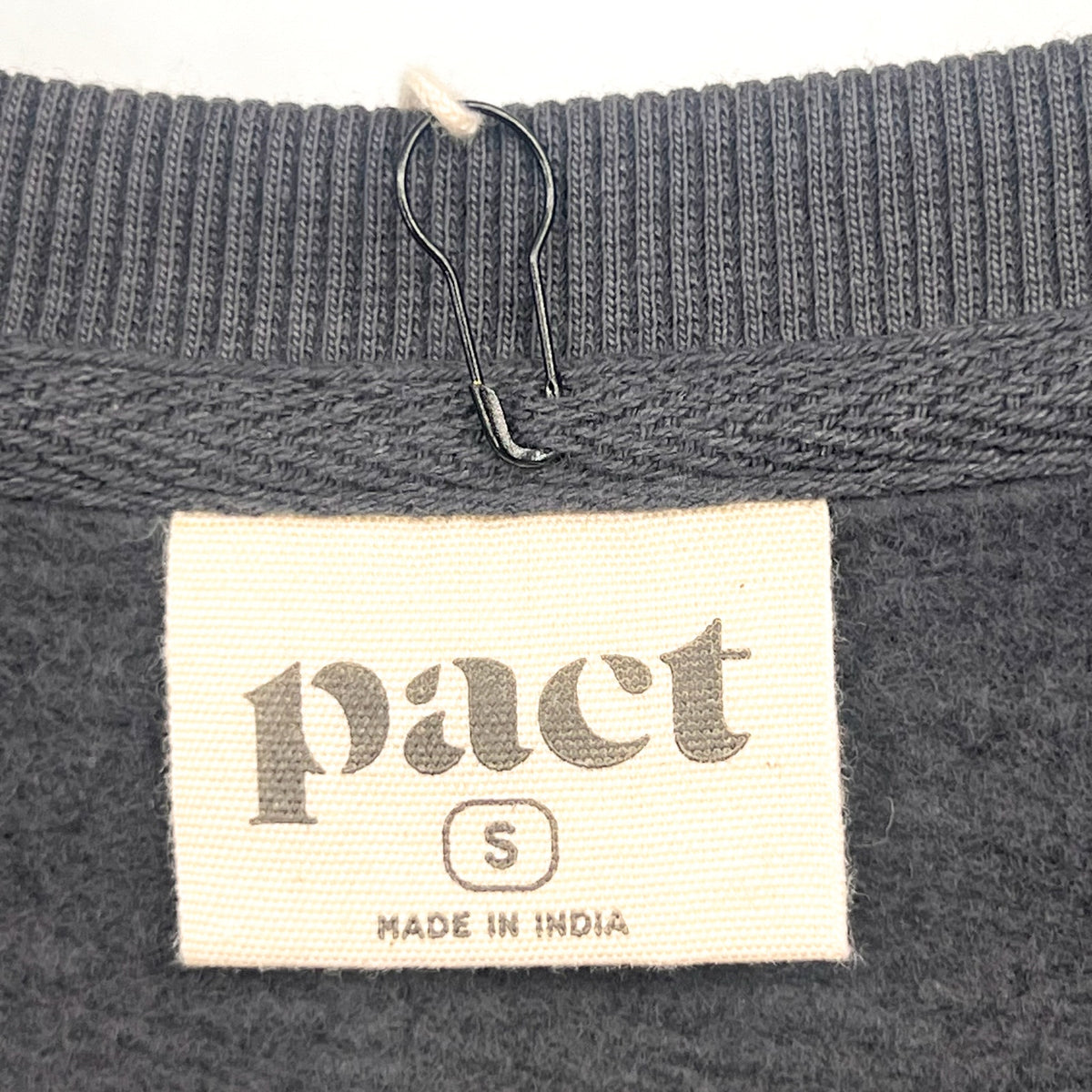 PACT Women's Star Signs Graphic Slouchy Sweatshirt Small Charcoal Grey NWT