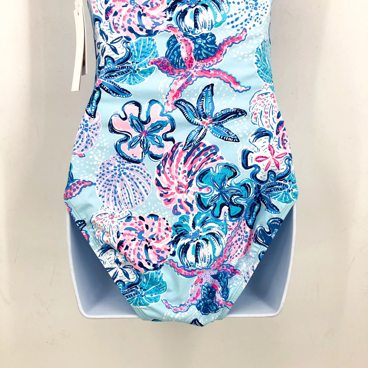 LILLY PULITZER Womens Flamenco One Piece Size 0 Blue Bahamas Beachcomber NWT