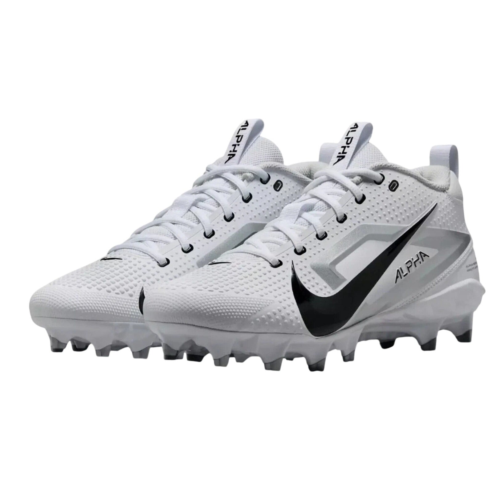 Nike Mens Alpha Menace 4 Varsity Molded Football Cleats Size 13 White Black NWOB