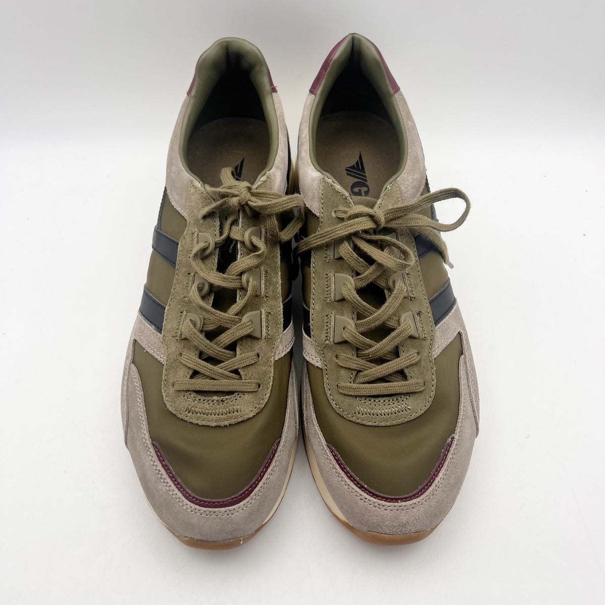 Gola Mens Chicago Casual Sneakers Size 11 EU 44 Green Taupe Suede NWOB