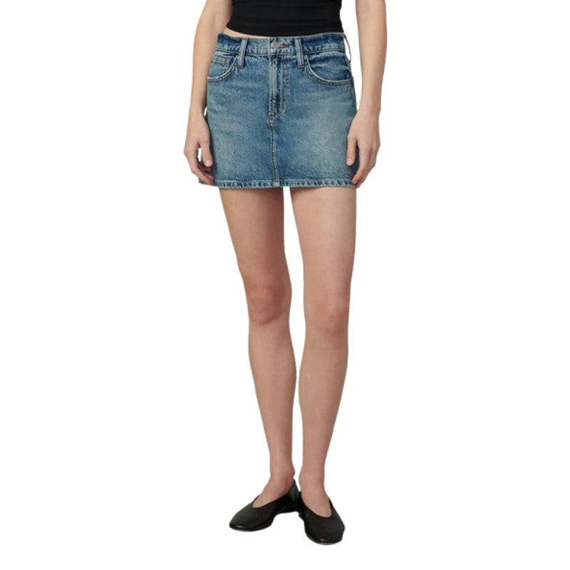 JOE'S JEAN Women's The Tessa Denim Mini Skirt Size 31 US 12 Blue Showdown NWT