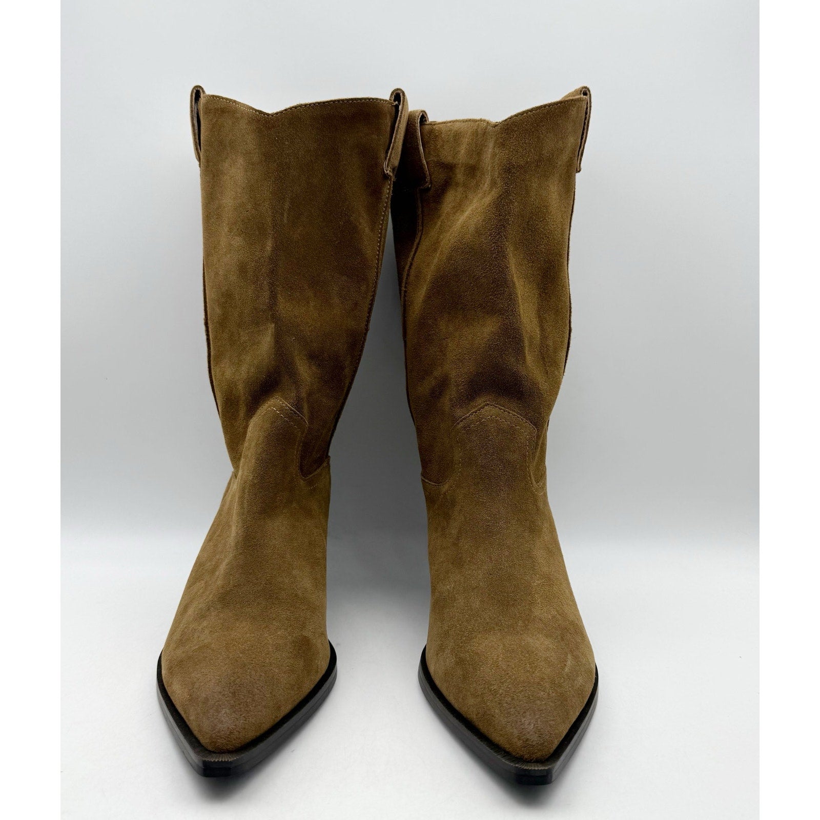 Steve Madden Womens Stetson Western Boots US 7.5 M Brown Suede NWOB