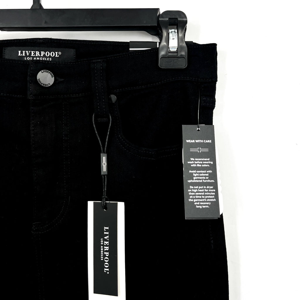 LIVERPOOL Women's Lucy Bootcut Jeans 6/28 Black Rinse High-Rise Stretch NWT