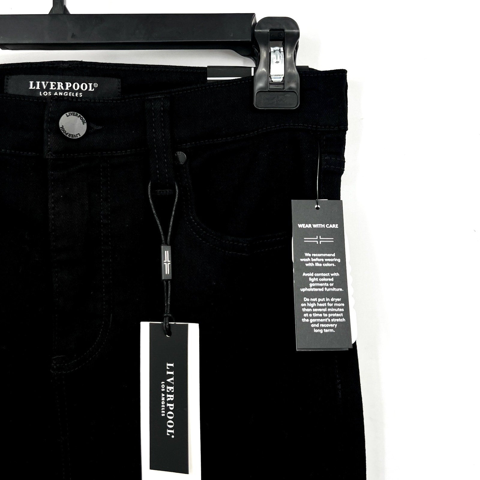 LIVERPOOL Women's Lucy Bootcut Jeans 6/28 Black Rinse High-Rise Stretch NWT