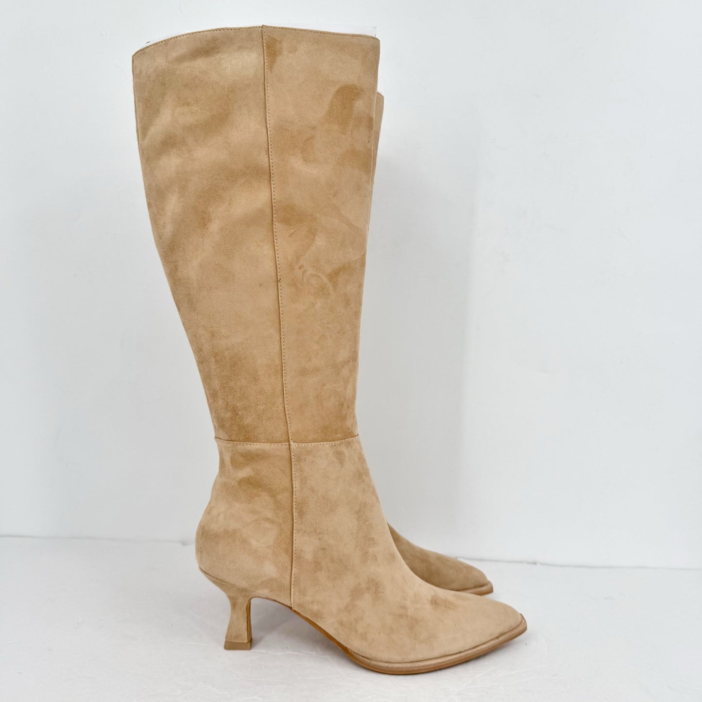 Dolce Vita Womens Auggie Knee High Heeled Boots US 8 M Tan Camel Leather NIB