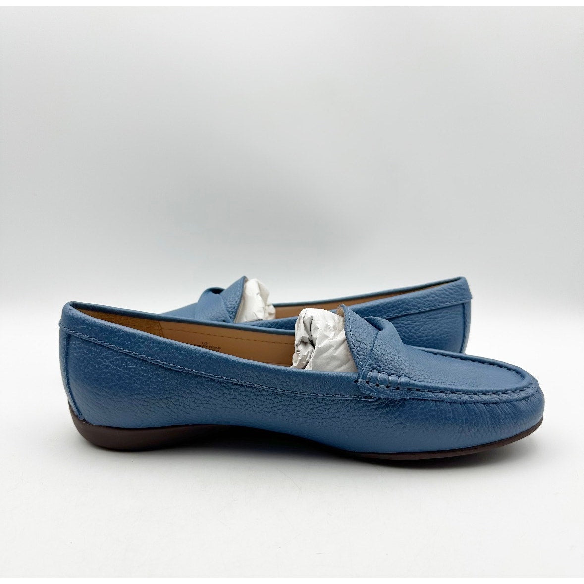 Marc Joseph New York Womens Beverley Road Loafers Size 10 EU 41 Blue Leather NIB