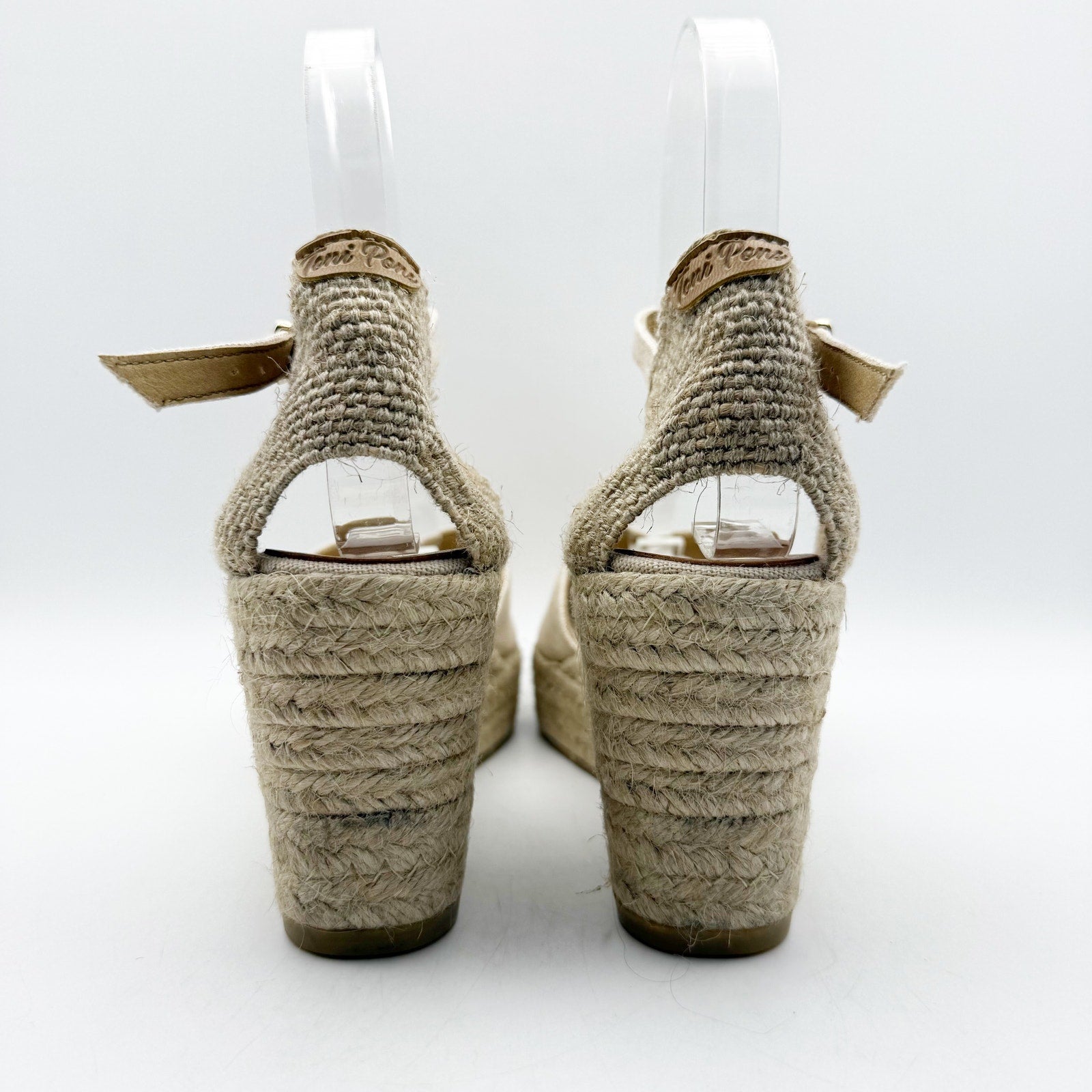 Toni Pons Womens Lua-NT Wedge Heels EU 41 US 10.5 Cream Espadrille Sandals