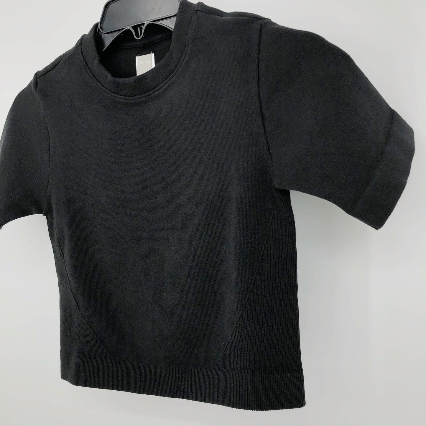 Everlane Womens The Seamless Crop Tee Short Sleeve XS/Small Black NWOT