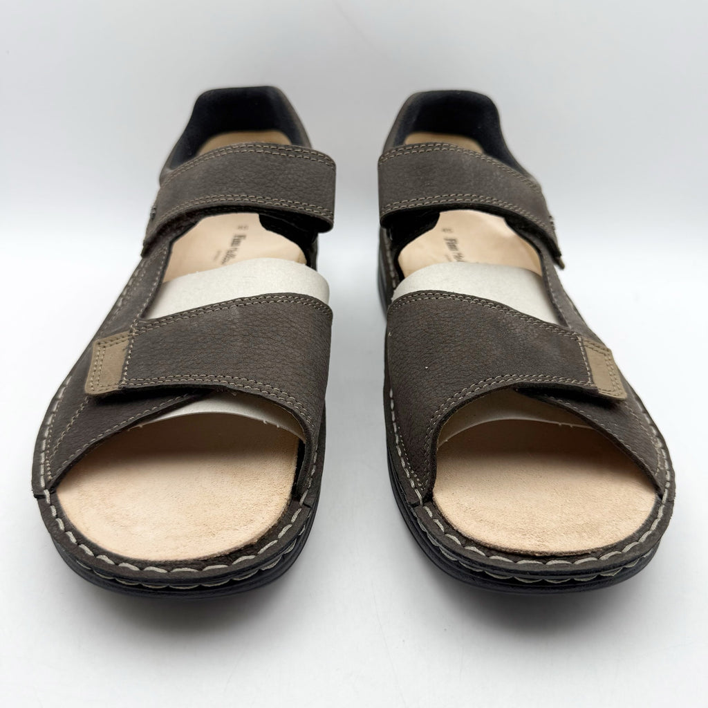 Finn Comfort Womens Skiathos Sandals EU 45 US 11 Brown Nubuck Leather NIB