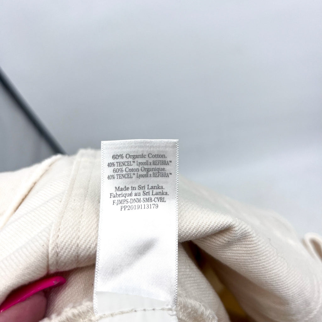EVERLANE Women's The Supersoft Jean Coverall Size 6 Cream Jumspsuit NWT