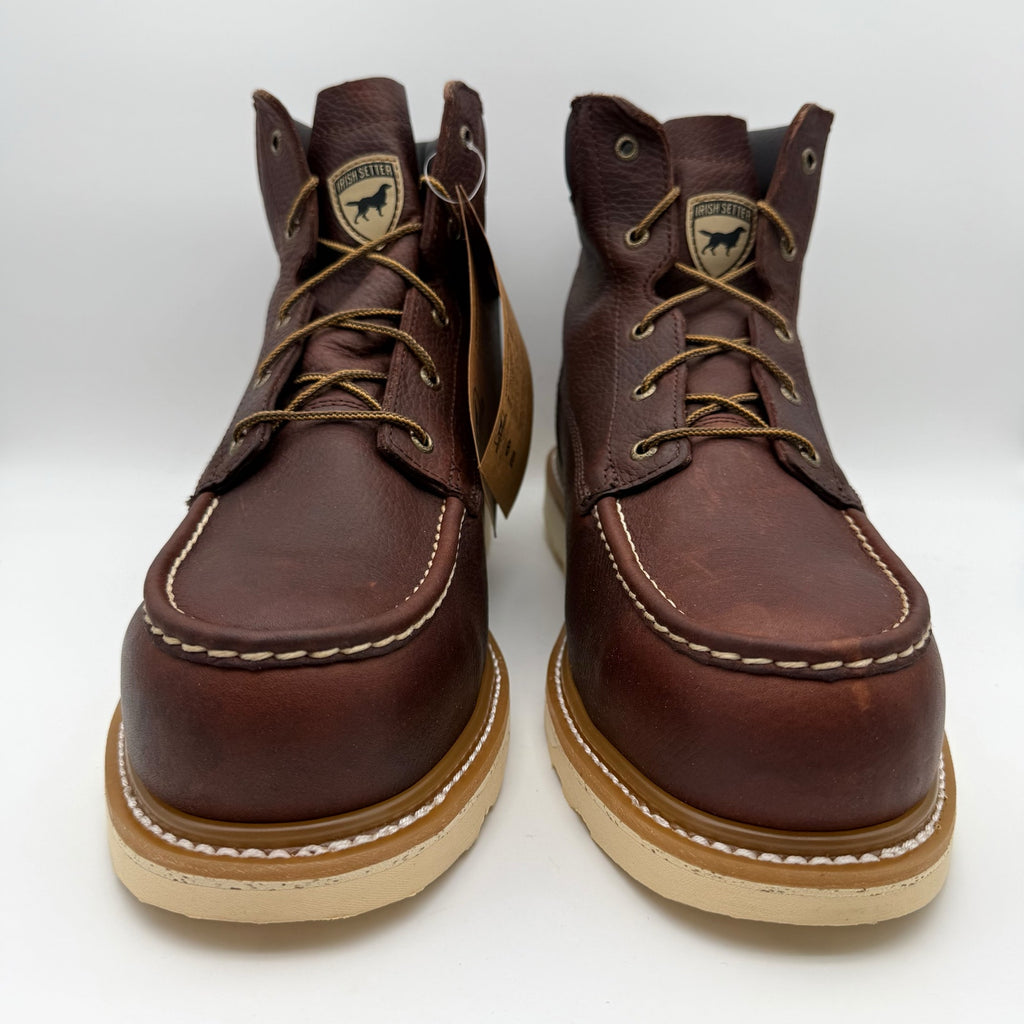 Irish Setter Mens Ashby 6" Aluminum-Toe Work Boots US 14 Brown Leather 83606 NIB