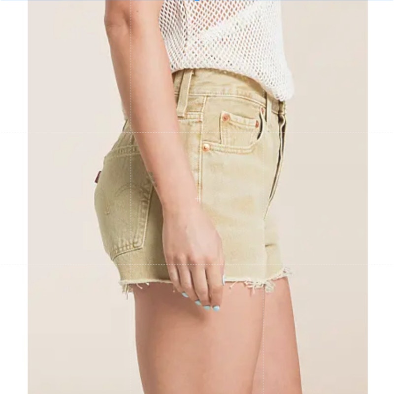 LEVI'S Womens 501 Original Fit Denim Shorts Size 25 US 0 Khaki Tan 563270399 NWT