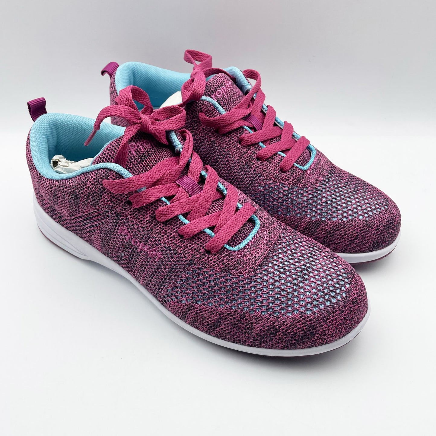 Propet Womens Washable Walker Evolution Sneaker US 8.5 Wide EU 39 Blue Pink NIB