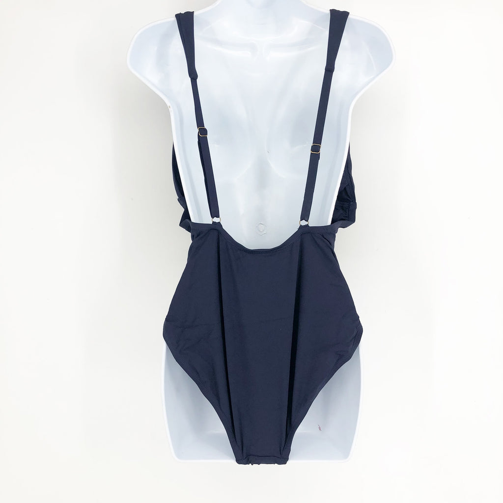ANDIE SWIM Sardinia One Piece Swimsuit 3XL Blue Plunge V-Neck Open Back NWT