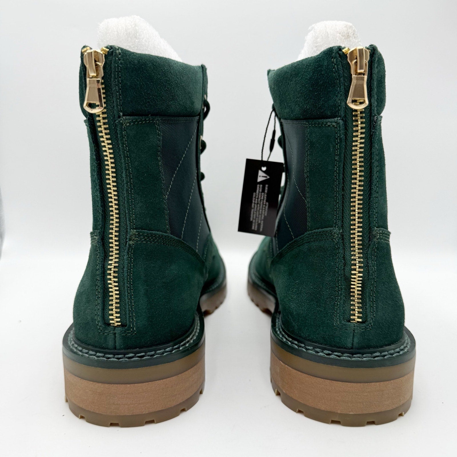 Saint Morta Mens Legion Ankle Combat Boots Size 10 EU 44 Green Gum Suede NIB