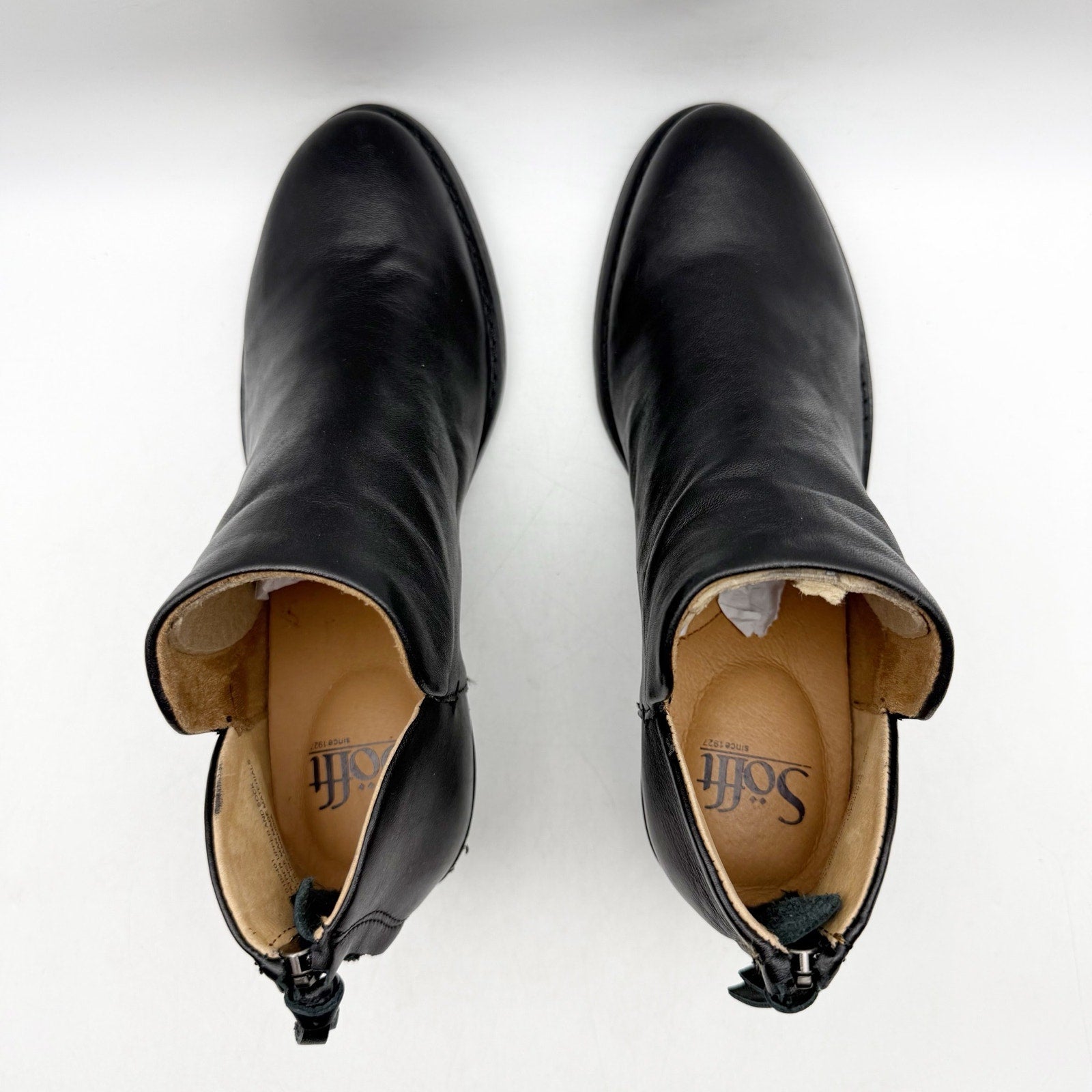 Sofft Womens Angelica Ankle Booties Size 11 Black Leather Waterproof NWOB