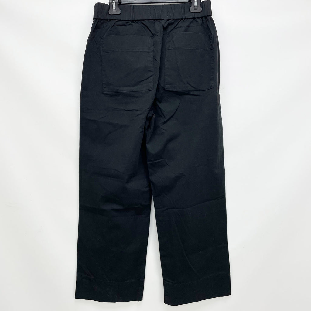 Everlane Womens The Easy Pant Size 2 Elastic Waist Straight Leg Chino Black NWT