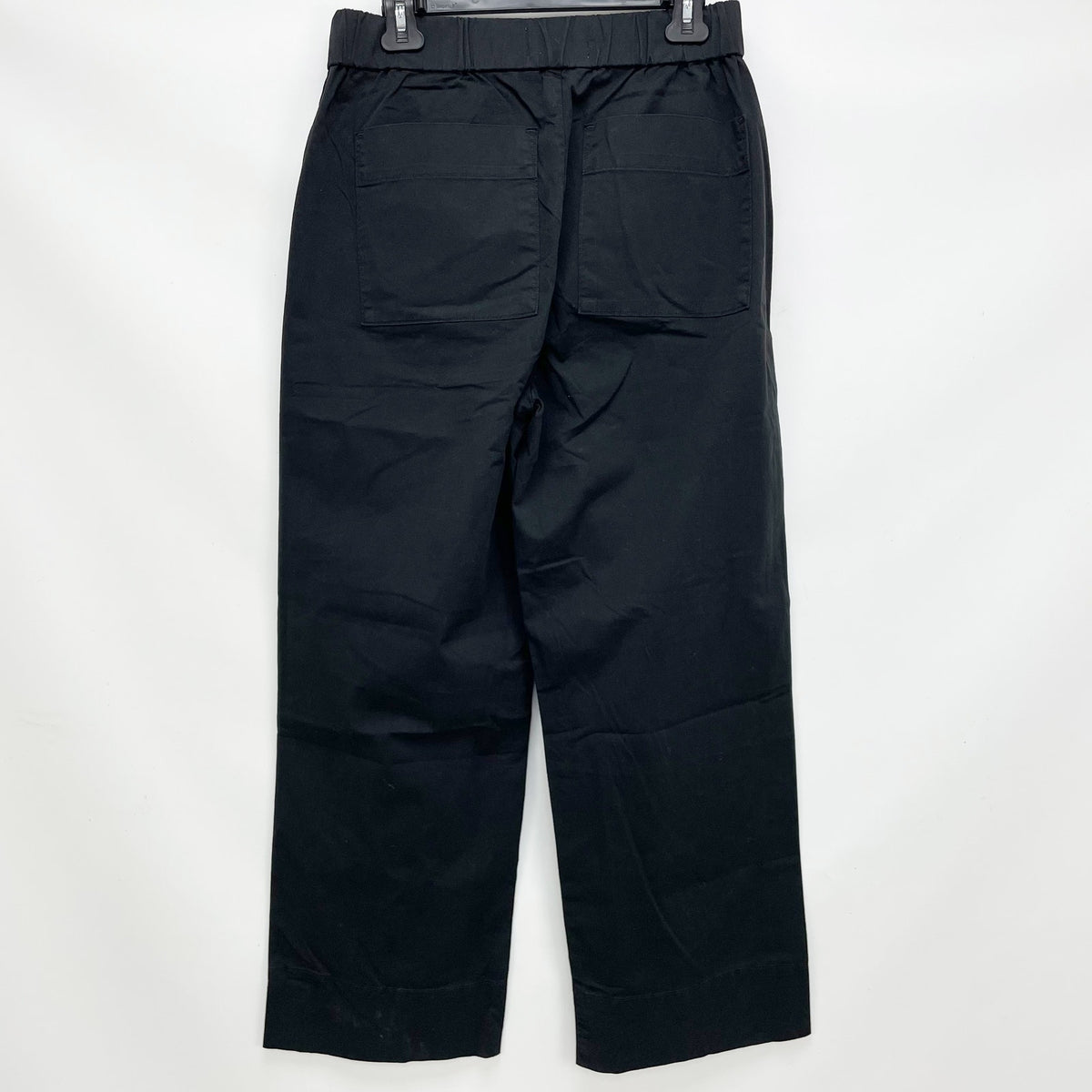 Everlane Womens The Easy Pant Size 2 Elastic Waist Straight Leg Chino Black NWT